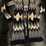 American Eagle Womens small Long Open Chevron Cardigan Sweater Photo 0