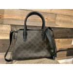 Nine West Satchel Chelsea Logo Satchel Brown/black Lock EUC Photo 3