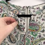 Daniel Rainn  Women Sleeveless Paisley Floral Colorful Chiffon Blouse Medium Whit Photo 14