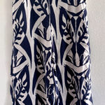 Rachel Zoe Pants Womens Medium Blue Floral High Rise Wide Leg Linen Coastal Photo 0