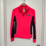 VICTORIA'S SECRET | PINK | Neon Pink Black Athletic Quarter Zip Pullover, XS Photo 1
