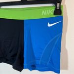 Nike ✨  Pro Blue Black Green Spandex Shorts Small Photo 1