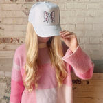 GRACE LILLY Baseball Bow Trucker Hat White Photo 0