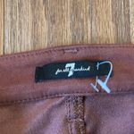 7 For All Mankind  brown suede feel skinny crop pant 27 Photo 6