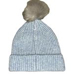 Steve Madden NEW!  Blue Winter Hat with Faux Fur Pom Photo 1