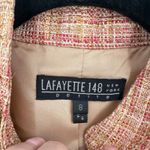 Lafayette 148 New York Petite Tweed Blazer Jacket Pink Tan Size 8 Linen Blend Photo 2