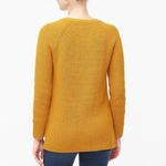 J. Crew Burnt Orange Chunky Knit Cotton V Photo 1