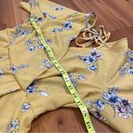 Trixxi Floral Geo Print Kimono Sleeve Surplice Neckline Wide Leg Romper Large Photo 4