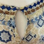 J.Jill bohemian embellished 3/4 bell sleeve flowy tunic with keyhole neckline S Photo 3