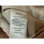 Talbots 100% Linen Bristol Crop Wide Leg Tan Pants Photo 6