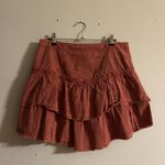 Free People Women's Tiered Skirt in Rust Photo 0