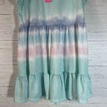 Simply Southern Womens XL blue Tie Dye Ruffle baby doll Dress New Photo 3