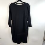 Universal Standard Misa Tie Sweatshirt Dress Crew Neck Black Size XS Photo 6
