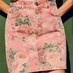 Sézane Marja Skirt Floral Denim Mini Skirt Size 38 Photo 1