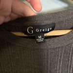 Greige Women's Grey Ribbed Knit Midi‎ Dress Short Sleeve Casual Comfort M Gray Size M Photo 1