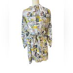 CHUFY bruna floral cotton silk shirt dress in yellow size M, nwt Size M Photo 2