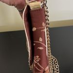 Newport News  Ladies Purse Embroidered Brown Gold Rhinestone Pendant on Snap Photo 9