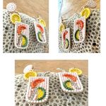 Tropical Cocktail Earrings Beaded Dangle Posts Lemon Lime Cruise Island … Yellow Photo 7
