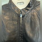  100% Leather Black Moto Jacket hook closure Hinge Size 1 Photo 3