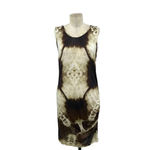Haute Hippie  Brown X-Ray Tie-Dye Print Tank‎ Dress Size Large Photo 2