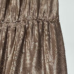 Dress the Population Gold Sequin Cameron Midi Dress size Small V Neck Sleeveless Photo 3