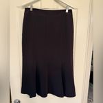 Louben of Canada Dark Brown Women's Midi Skirt Fully Lined Bottom Flare Black Size 10 Photo 2