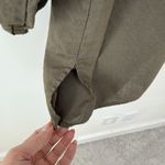 Chico's Contrast Embroidery Pullover Olive Grape Leaf Relaxed Top Size L 2 Boho Photo 7