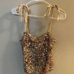 Free People Intimately  Hey Girl Sequin Tie Tank Top Photo 0