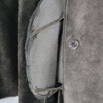 Damselle New York Womens Jacket XL Brown Leather Genuine Fur Trim Hooded Photo 7