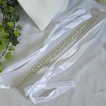 Boutique Clear Rhinestone Bridal Sash Belt Photo 1