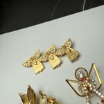 Angel Rhinestone Christmas Holiday Lot Of 3 Brooch Pin Angels 1 Signed Aai Gold Photo 12
