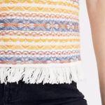 Madewell Fringed Jacquard Sweater Tee Short Sleeve knit Photo 3