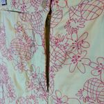 Lilly Pulitzer Vintage Cropped Pants Green Pink Pineapple Floral Size 10 Photo 4