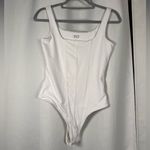 SO  White Corset Sleeveless Bodysuit Small Photo 5