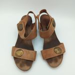 Taos Carousel 3 Wedge Sandals Brown Leather Adjustable Comfort Womens 41 10 Photo 3