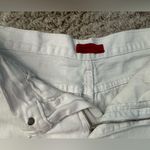 Signature 8  white ripped jean shorts medium Photo 2