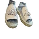 Seven Dials  Women's Slide Sandals Espadrille Tassel Detail Size 10M Beige‎ Photo 1