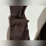 Alice + Olivia  Juniper Chocolate Brown Silk Asymmetrical Draped Sleeve Blouse S 4 Photo 9