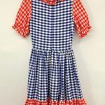 Vintage Handmade Square Dance Outfit Matching Mens Womens Used 3 Piece Red Photo 3