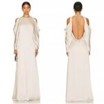 Jonathan Simkhai Caitlyn Champagne Satin Gown Open Back Dress NWT Women’s 4 Gold Photo 7