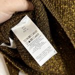 Ganni  Metallic Rib Knit Tie Back Top Womens Size XL Gold Black NWT Retail $ 225 Photo 16