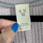 Free People We The Free Light Purple Waffle Knit Dahlia Bell Sleeve Top Photo 2