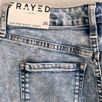 Frayed Denim Shorts 25 High Rise Baggy Shorts Better Than Blue Acid Wash 80s Photo 3