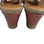 Patrizia by Spring Step Red Wedge Cutout Buckle Strap Sandals D Photo 7