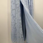 Lulus Maxi Dress Sweet Sophistication Light Blue Burnout Floral Size M Fairy Photo 4