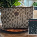 Gucci Plus Beige and Brown Monogram Pouch Photo 0