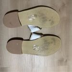 Jack Rogers  Embroidered Wedding "I Do" Leather Thong Sandals Size 10‎ Photo 7