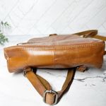 Spikes & Sparrow Leather Distressed Backpack Tan Photo 4
