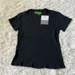 Free People Sandrine Rose by  V-Neck T-Shirt ribbed navy blue size XS Photo 0