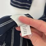 Loft  Navy Blue White Striped Maxi Shirt Dress Sz 8 Photo 4